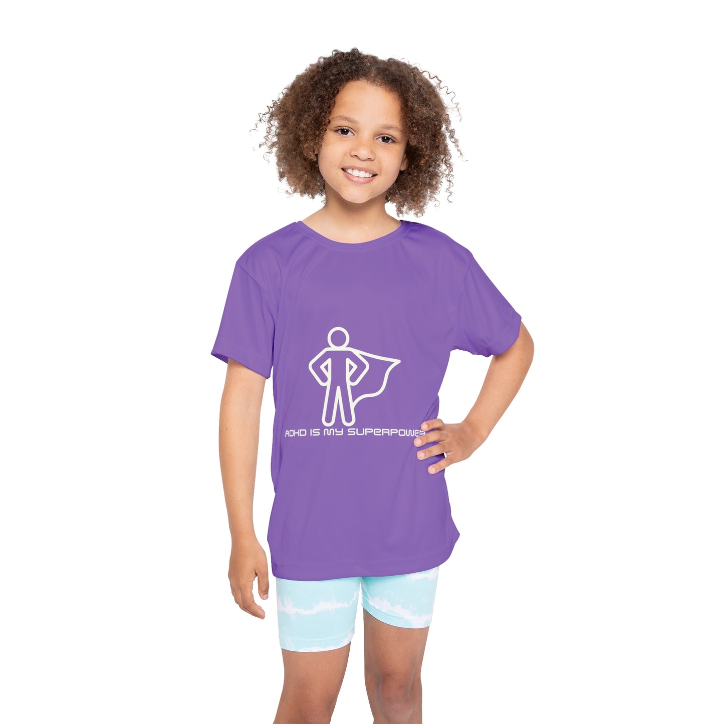 ADHD Is My Superpower Screaming Person Kids Sports Shirt (AOP)