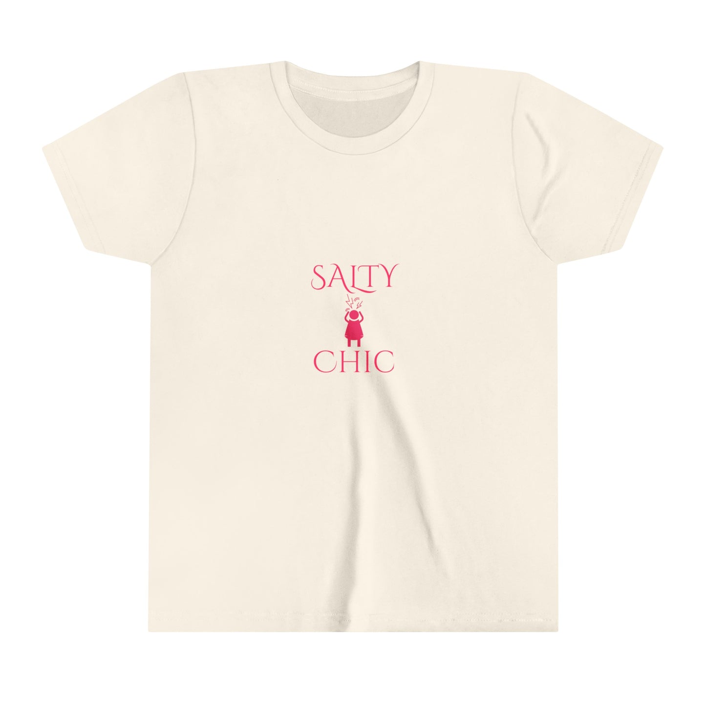 Salty Chic Screaming Woman Young Girls Short Sleeve Tee