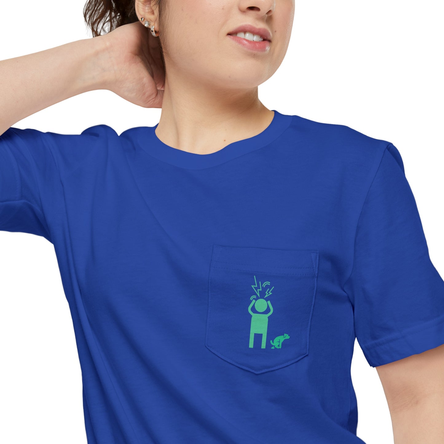 Screaming Person Doggie Business Unisex Pocket T-shirt
