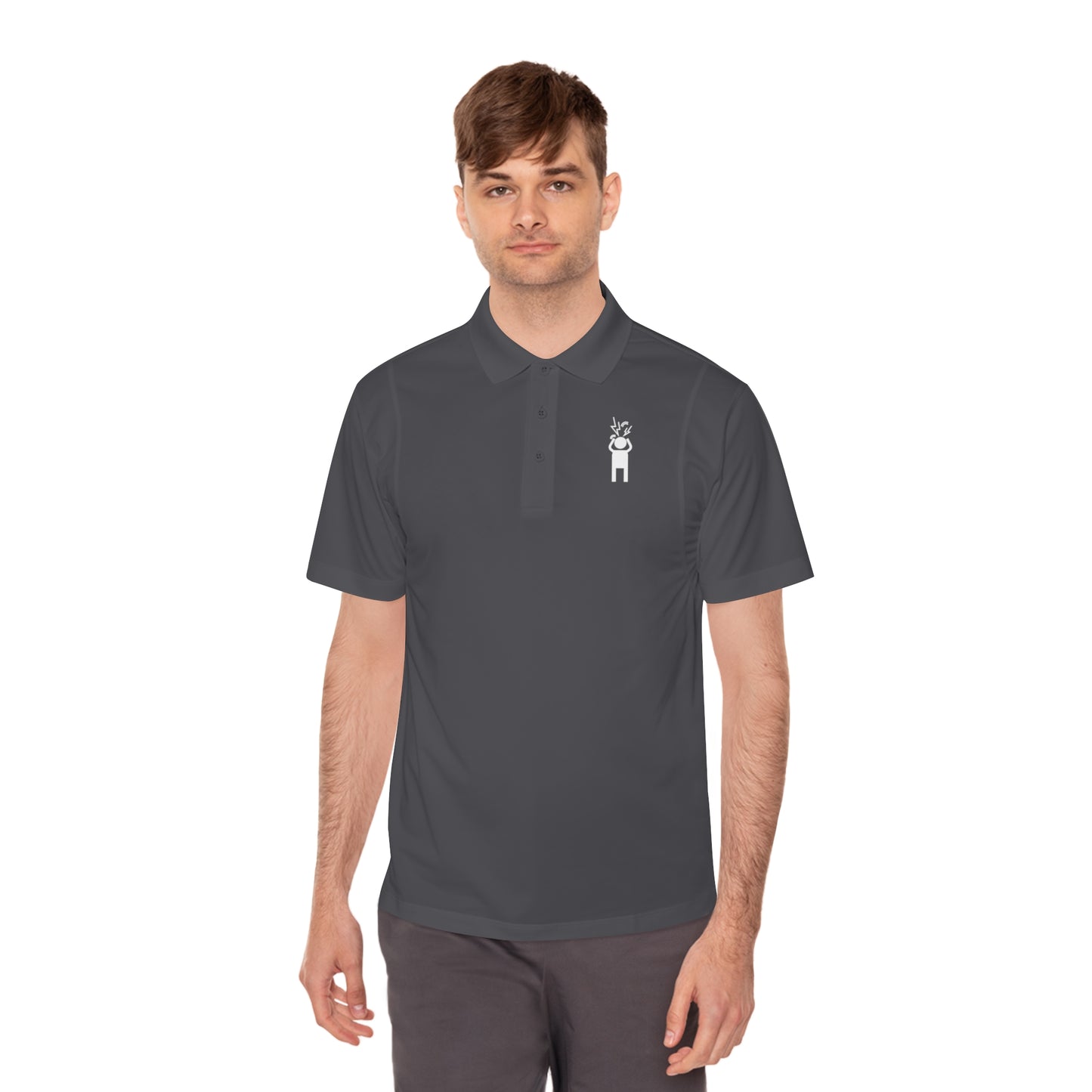 Screaming Person Men's Sport Polo Shirt