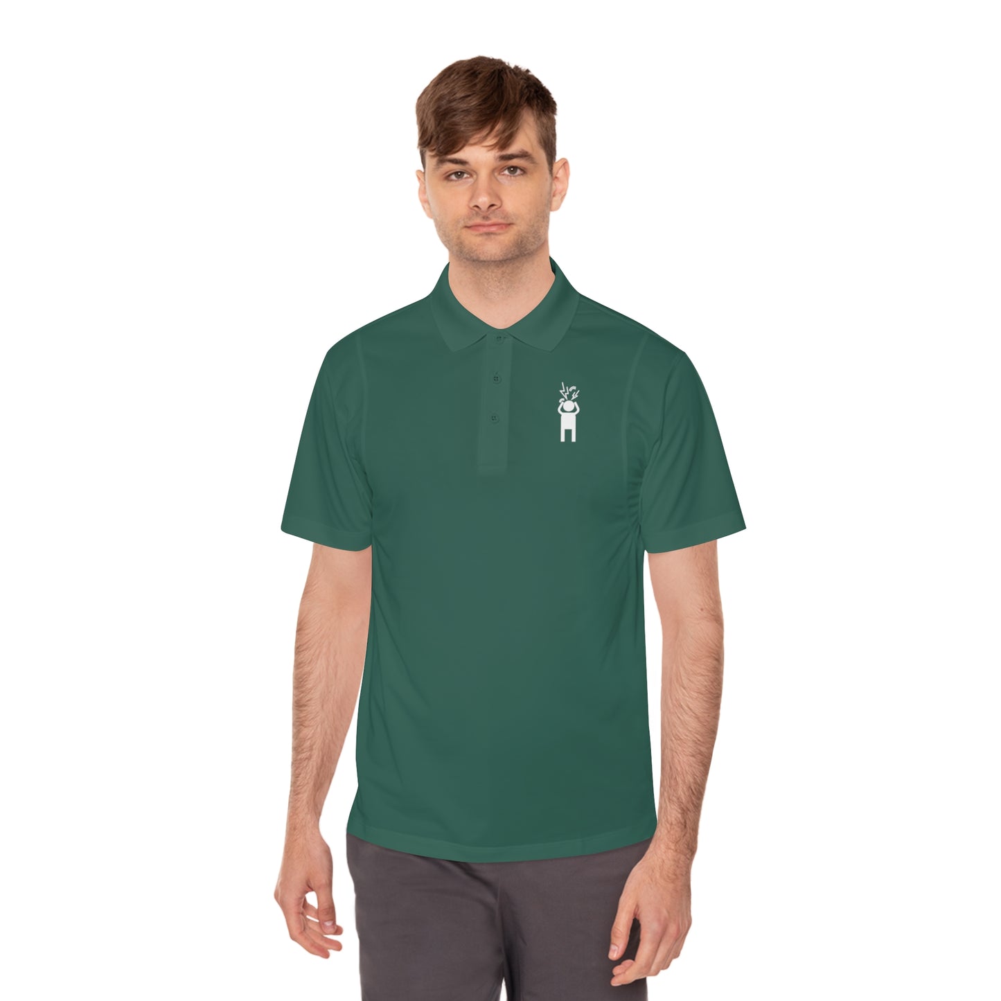 Screaming Person Men's Sport Polo Shirt