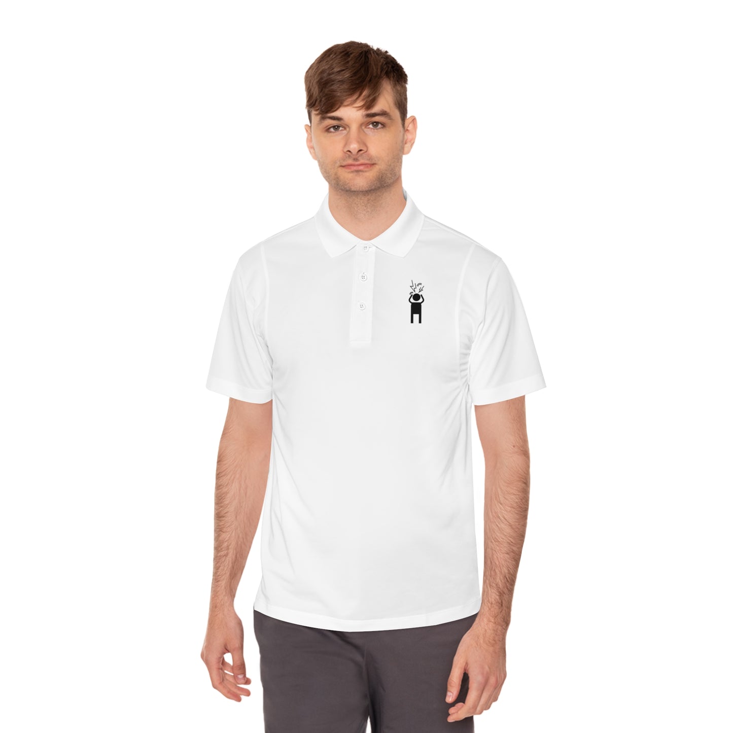 Screaming Person Men's Sport Polo Shirt