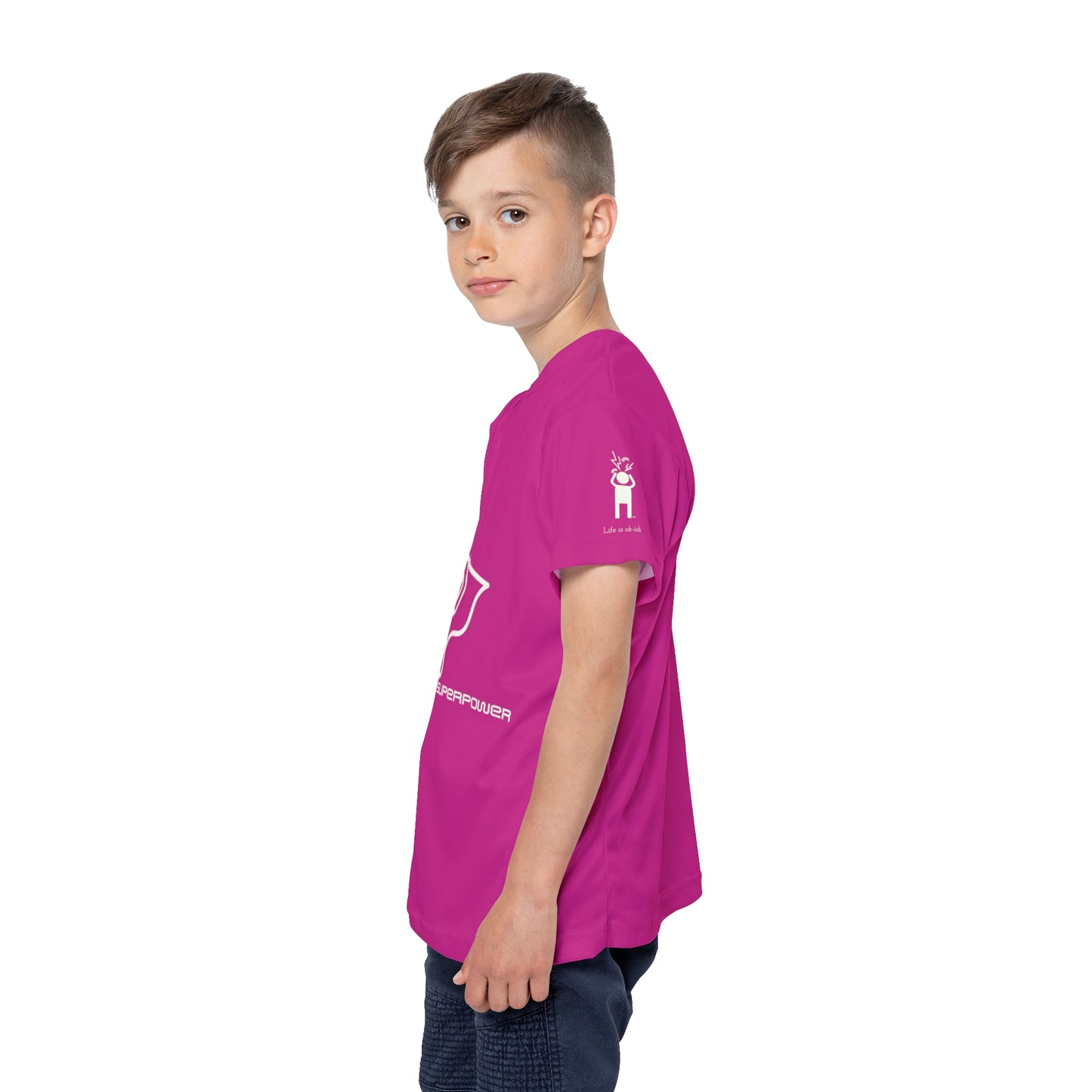 ADHD Is My Superpower Screaming Person Kids Sports Shirt (AOP)