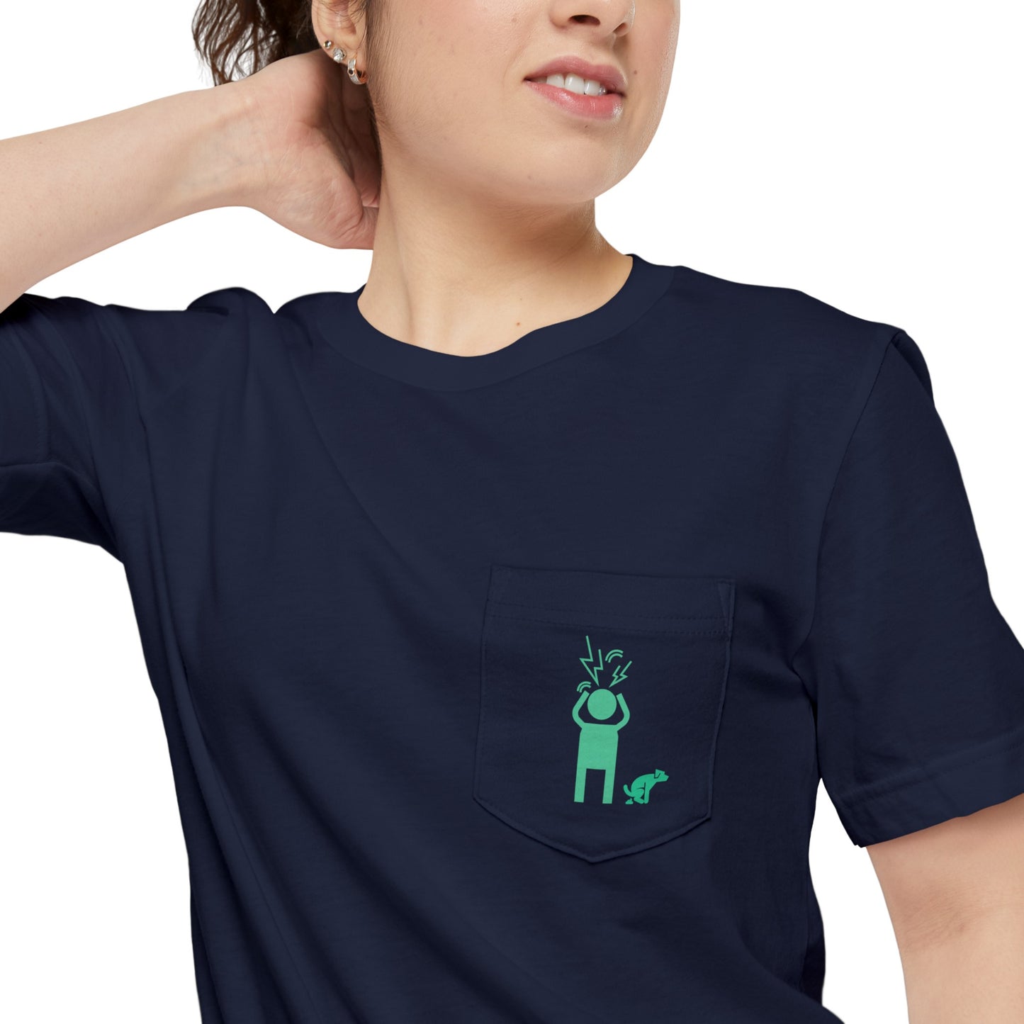 Screaming Person Doggie Business Unisex Pocket T-shirt