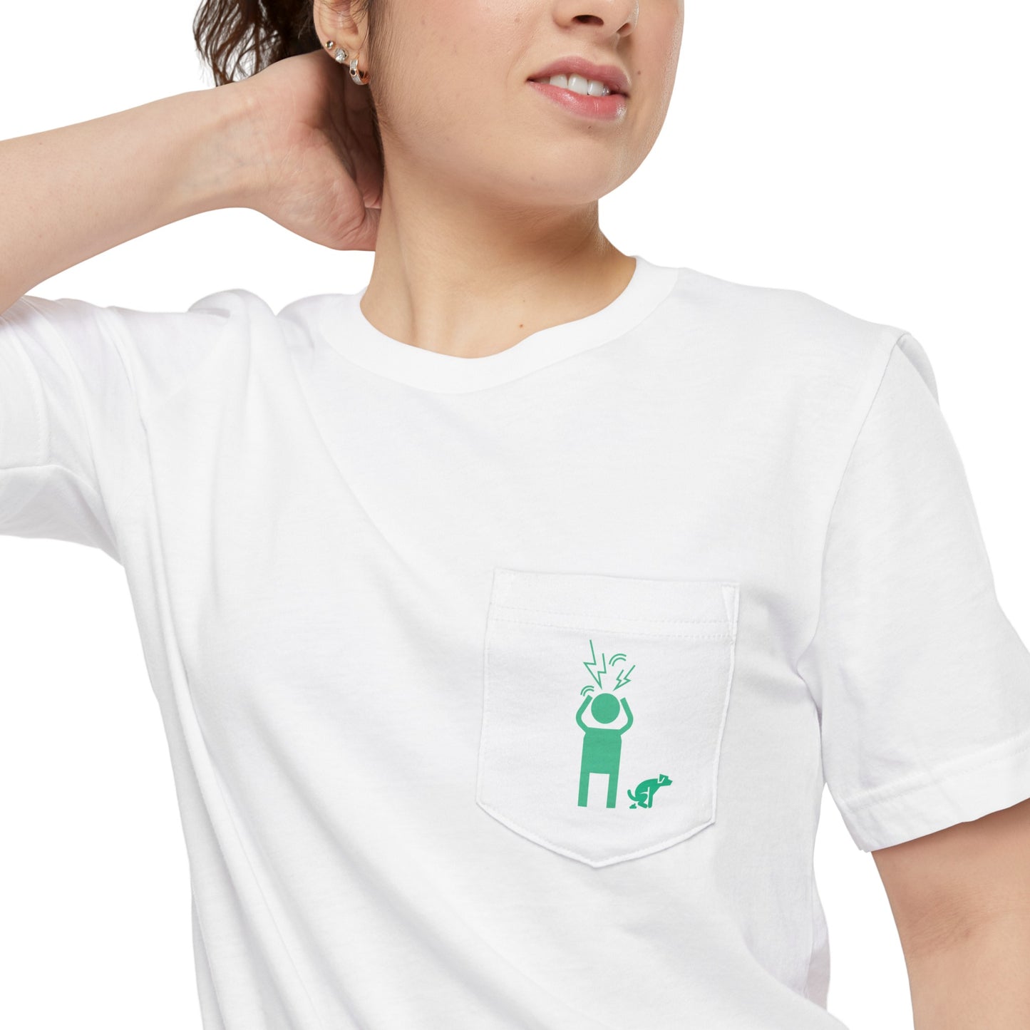 Screaming Person Doggie Business Unisex Pocket T-shirt