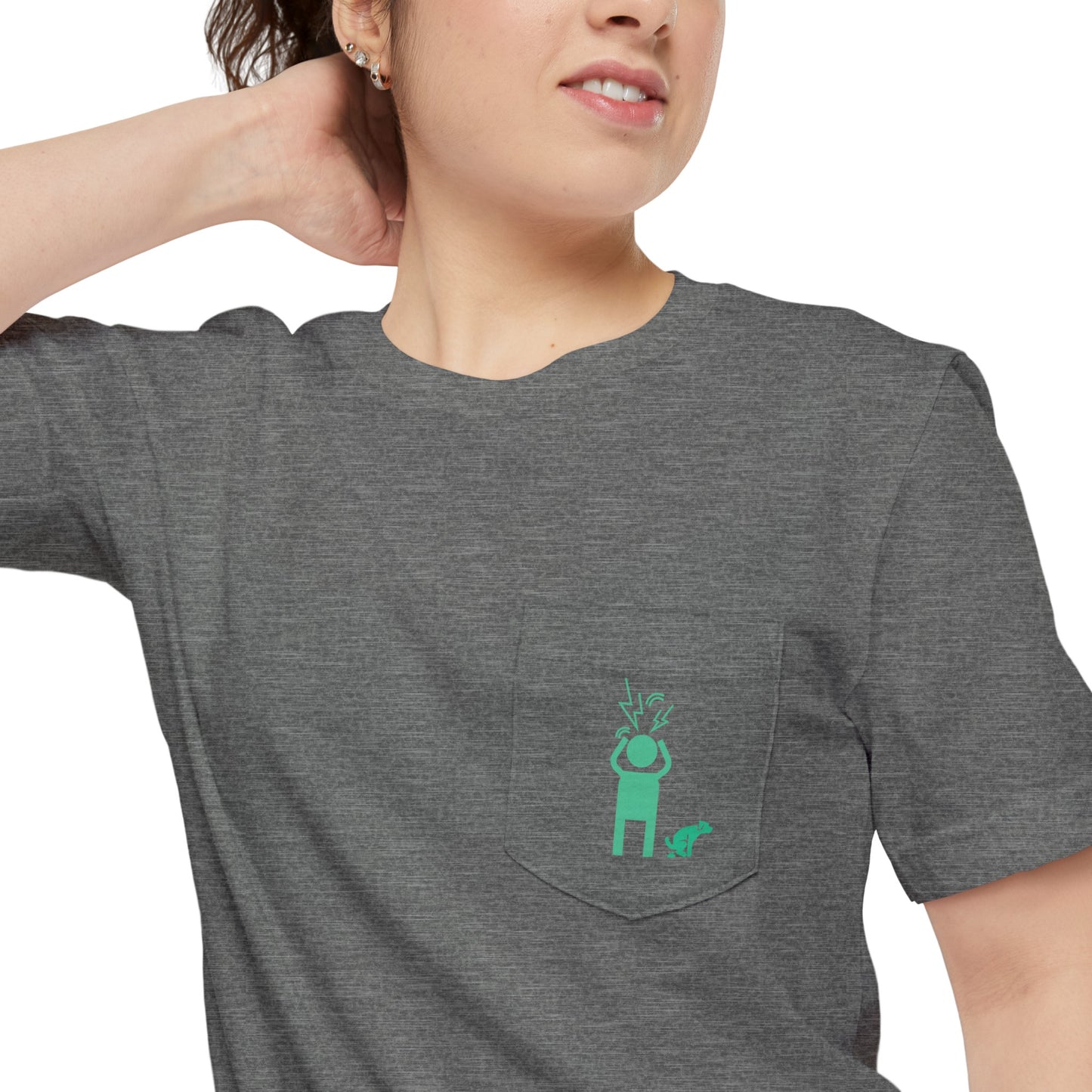 Screaming Person Doggie Business Unisex Pocket T-shirt