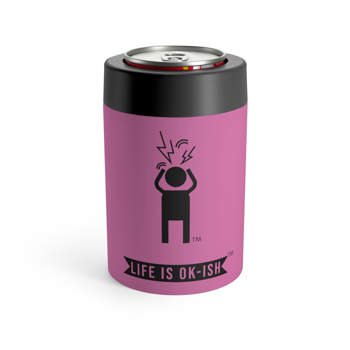 Screaming Person Cool Beverage Holder in Girl Power Pink