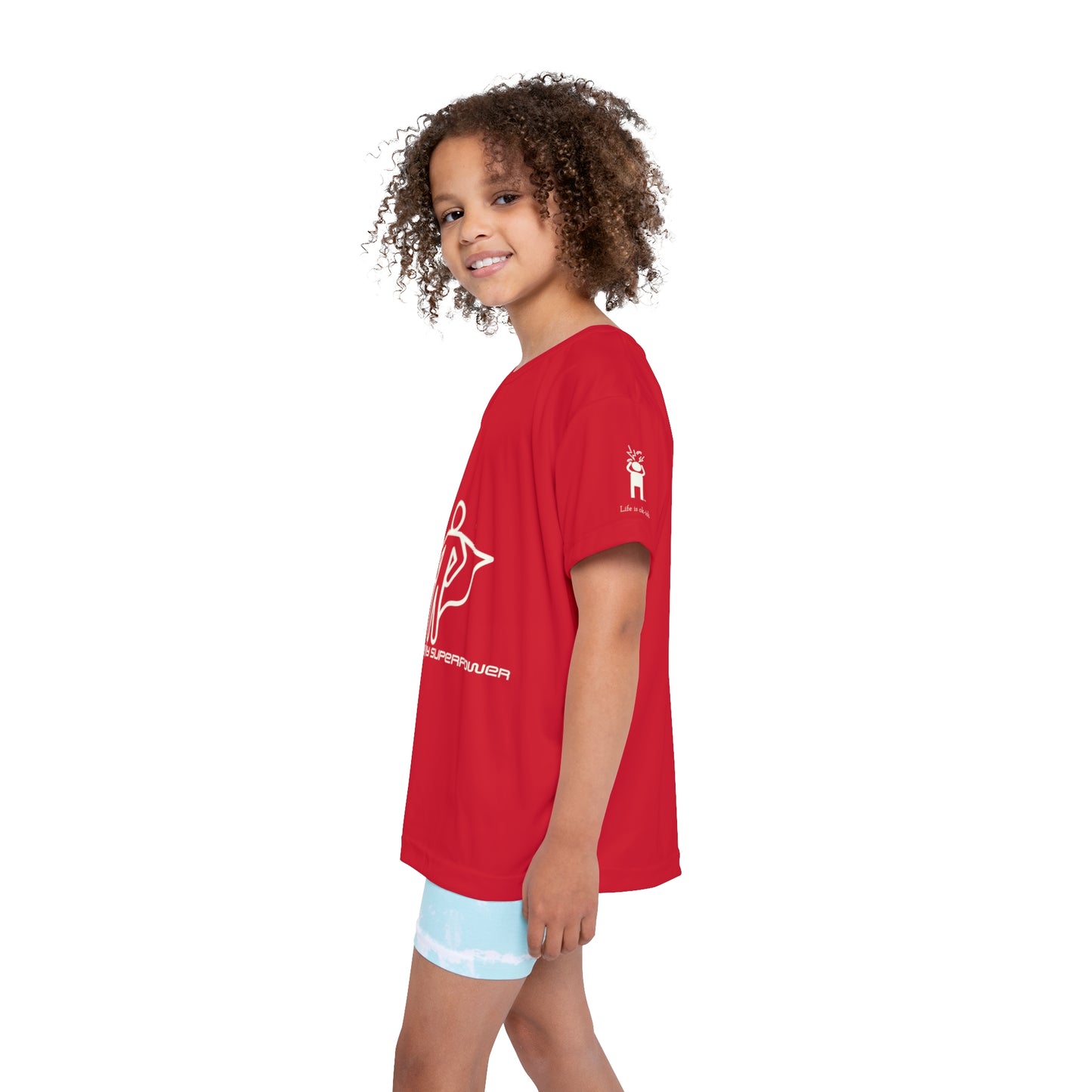 ADHD Is My Superpower Screaming Person Kids Sports Shirt (AOP)