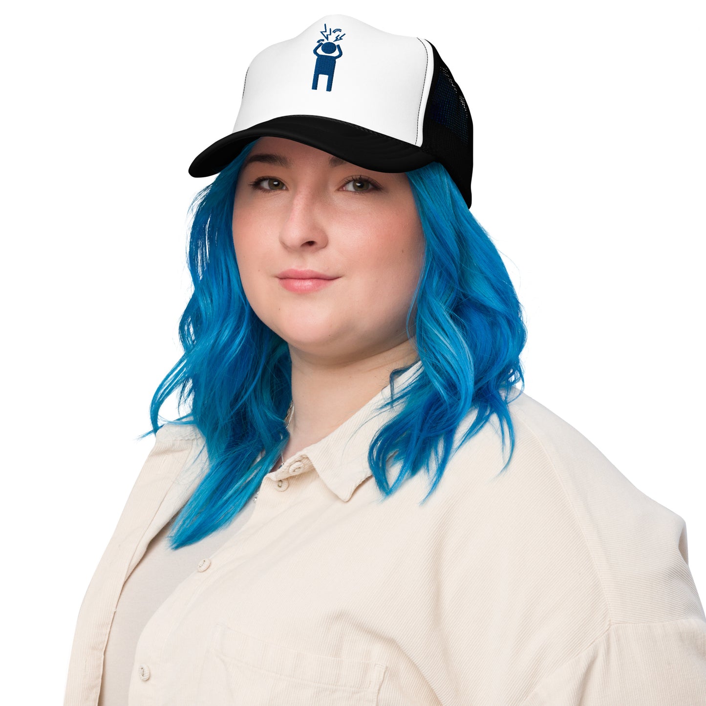 Screaming Person Embroidered Trucker Hat