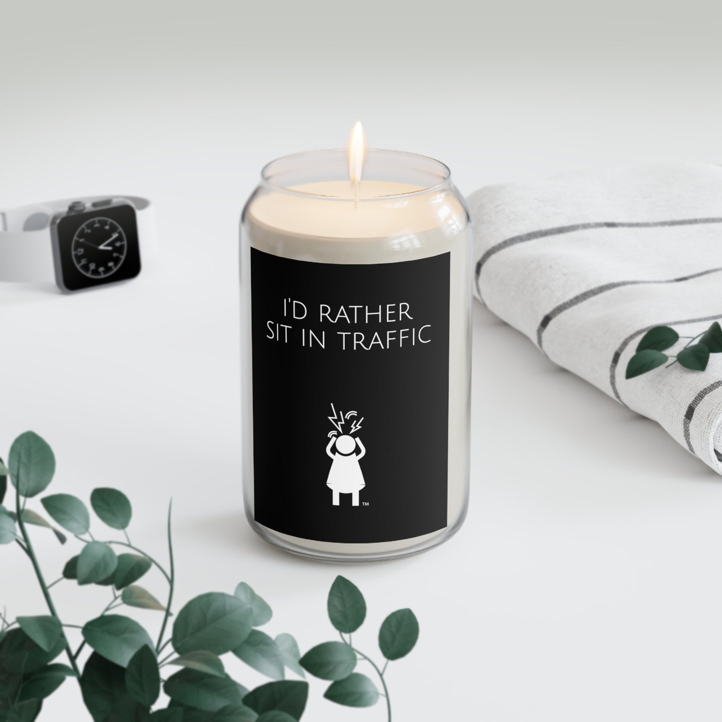 I'd Rather Sit In Traffic Screaming Woman Scented Candle, 13.75oz