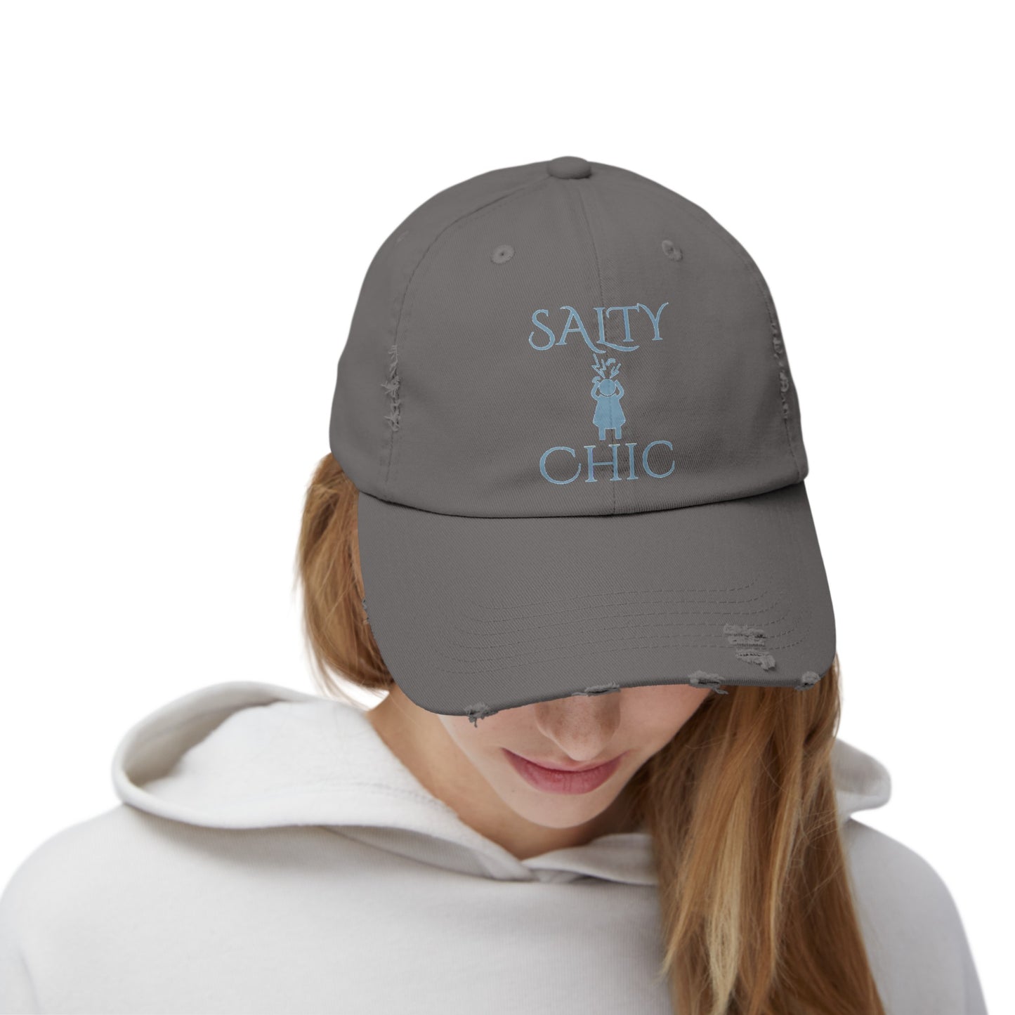 Salty Chic Screaming Woman Life Is Ok-ish Distressed Cap