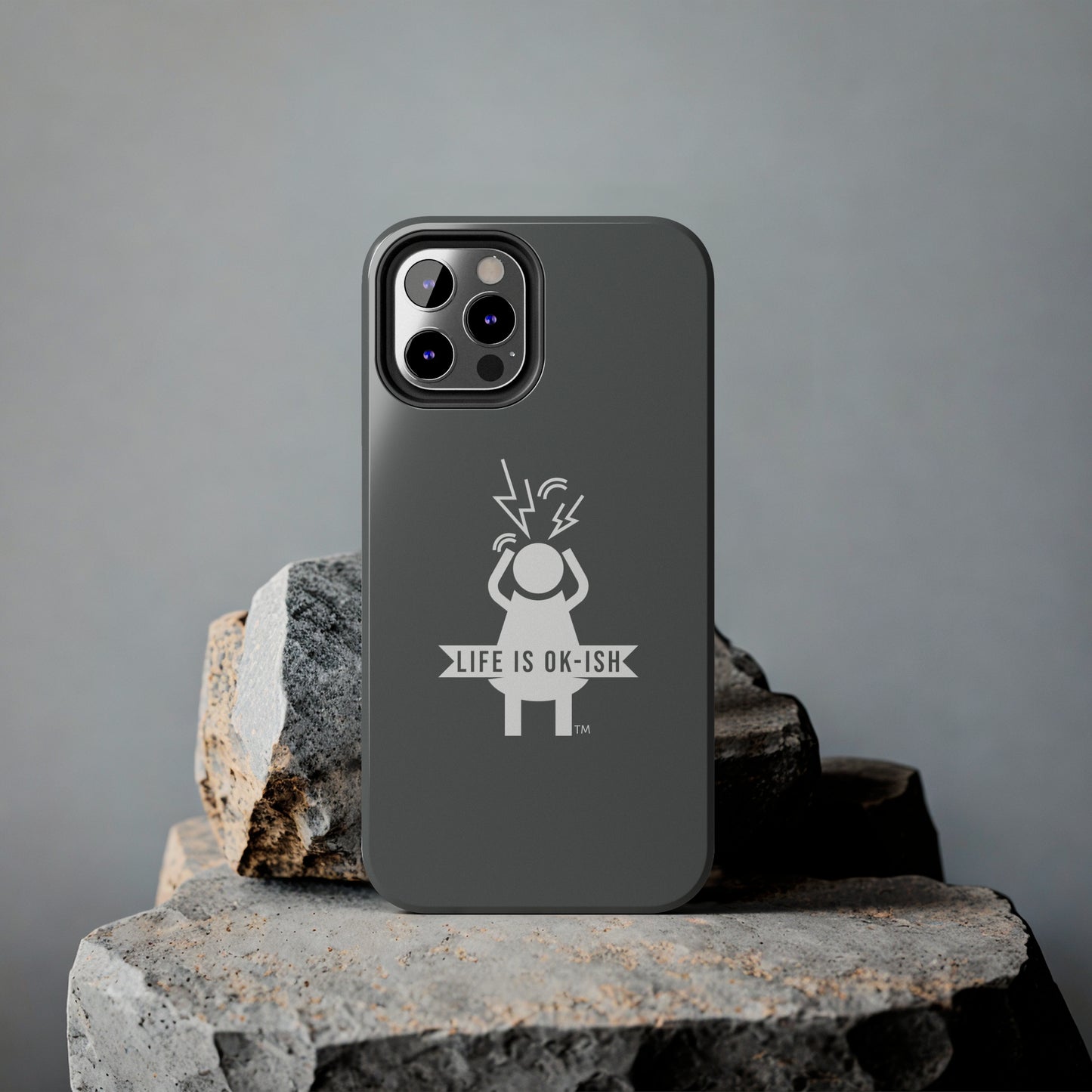 Screaming Woman Tough iPhone Case in Slate