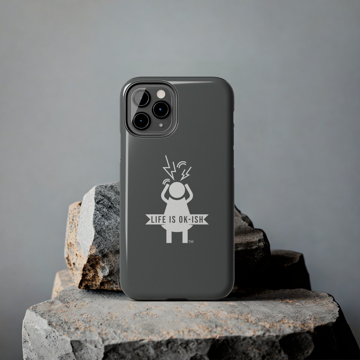 Screaming Woman Tough iPhone Case in Slate