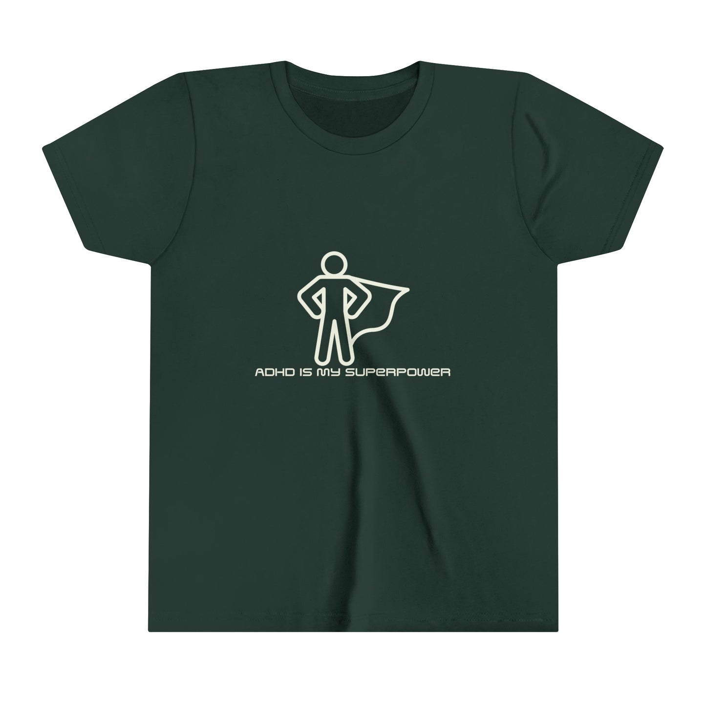 ADHD Is My Superpower Unisex Youth Short Sleeve Tee