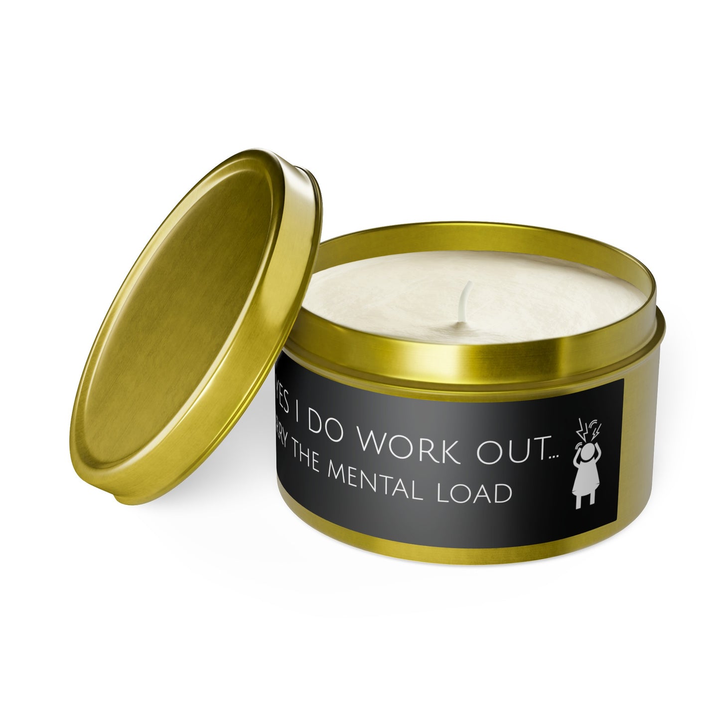 Why Yes I Do Work Out Screaming Woman Tin Candles