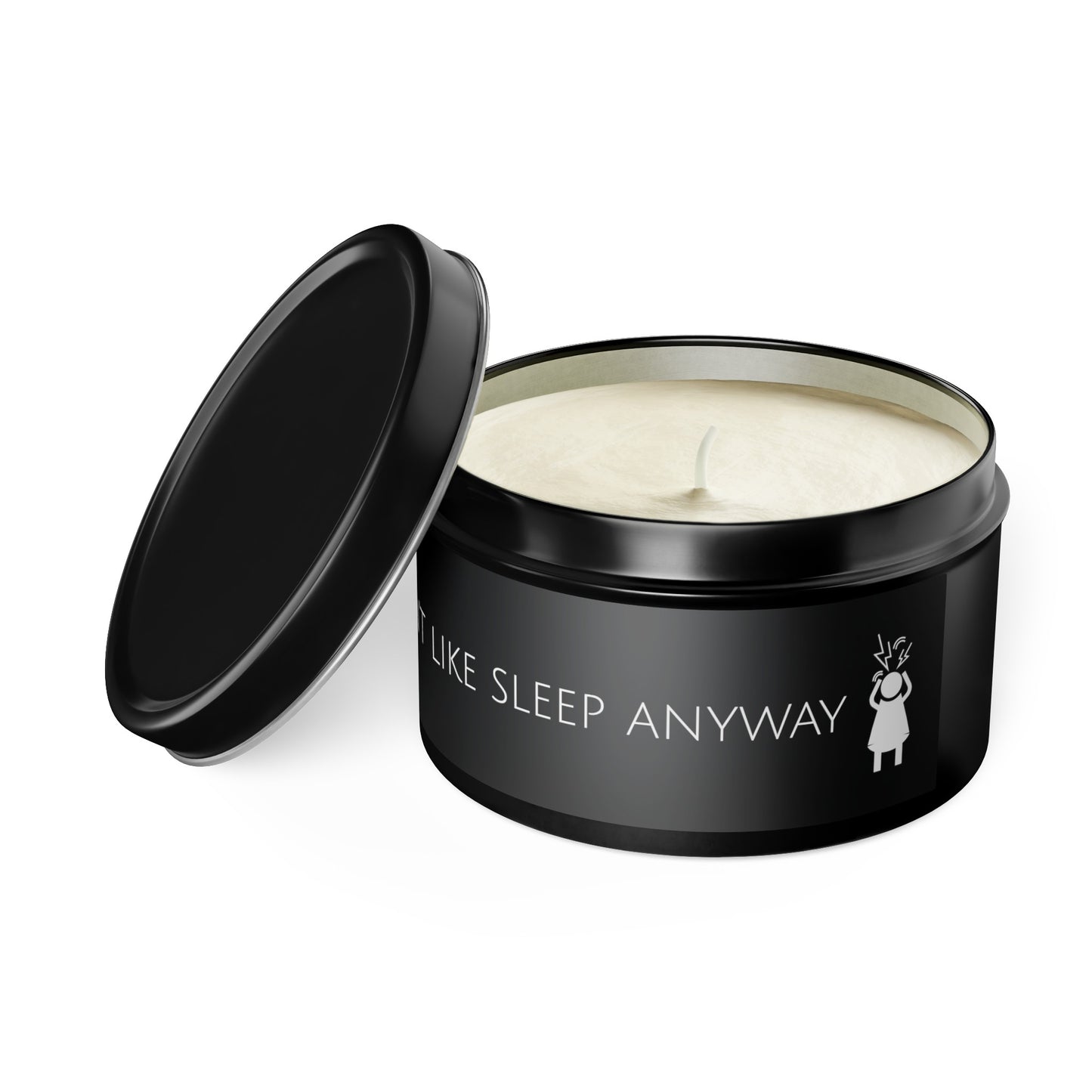 I Don't Like Sleep Screaming Woman Tin Candles