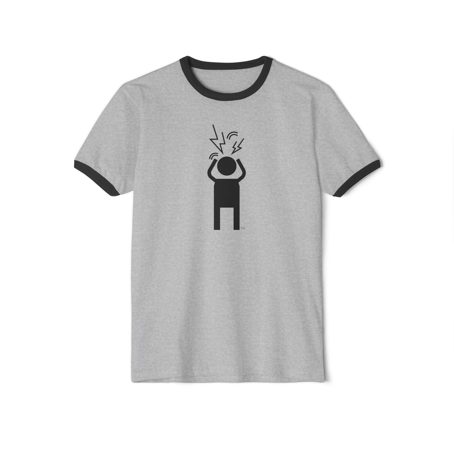 Screaming Person Unisex Cotton Ringer T-Shirt