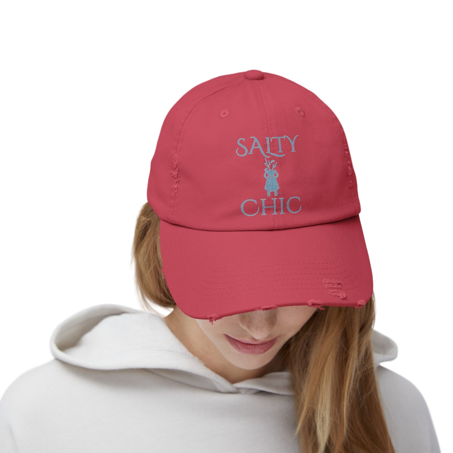 Salty Chic Screaming Woman Life Is Ok-ish Distressed Cap