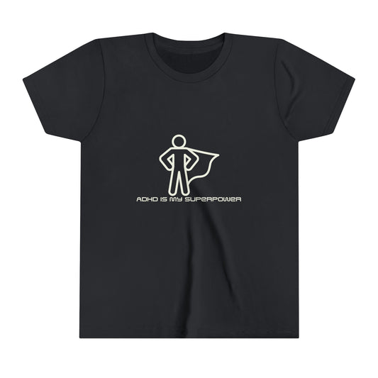 ADHD Is My Superpower Unisex Youth Short Sleeve Tee