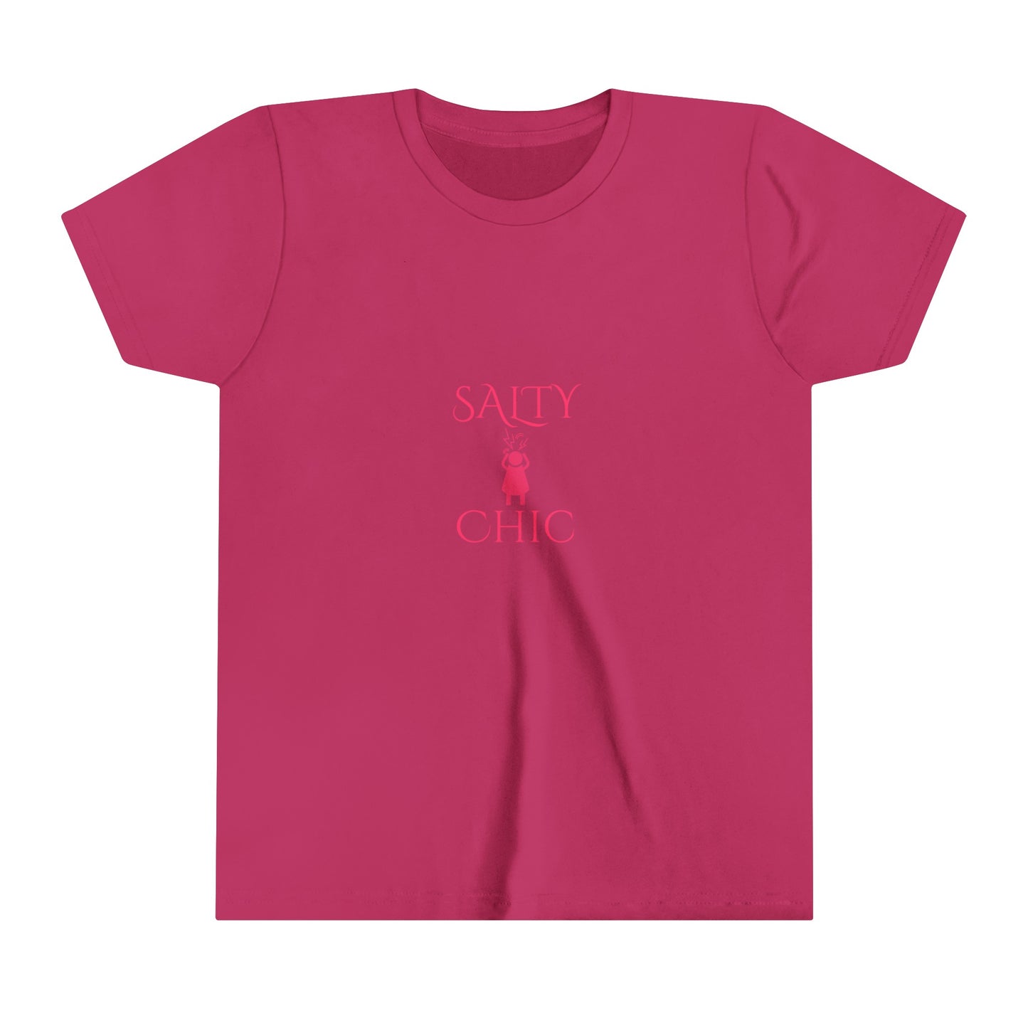 Salty Chic Screaming Woman Young Girls Short Sleeve Tee