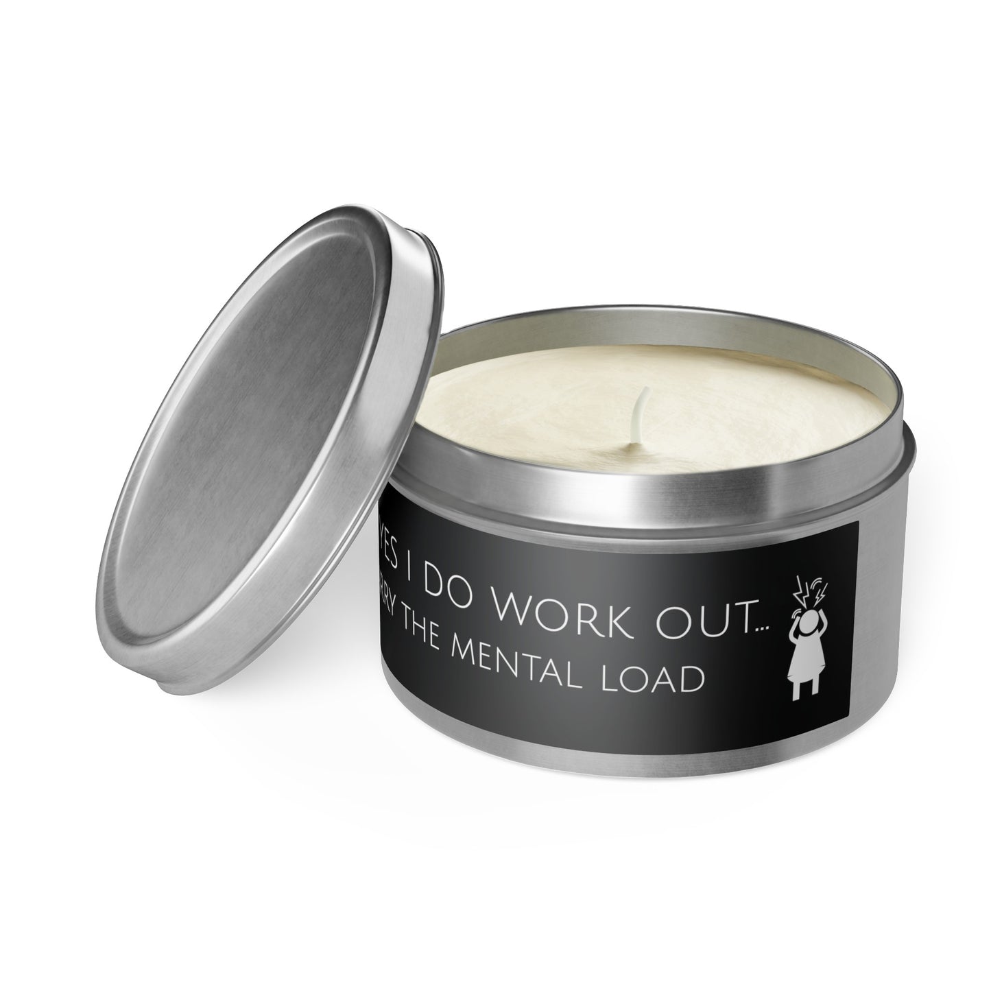 Why Yes I Do Work Out Screaming Woman Tin Candles