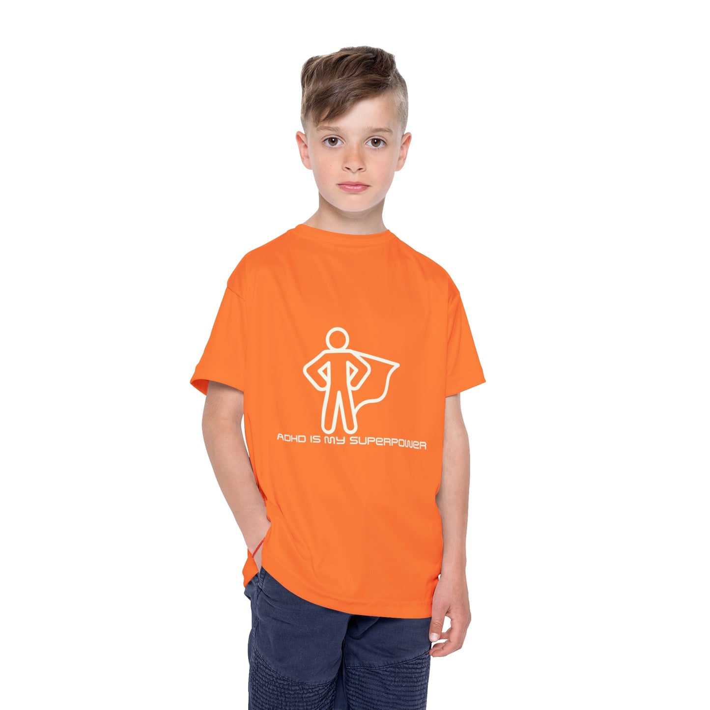 ADHD Is My Superpower Screaming Person Kids Sports Shirt (AOP)