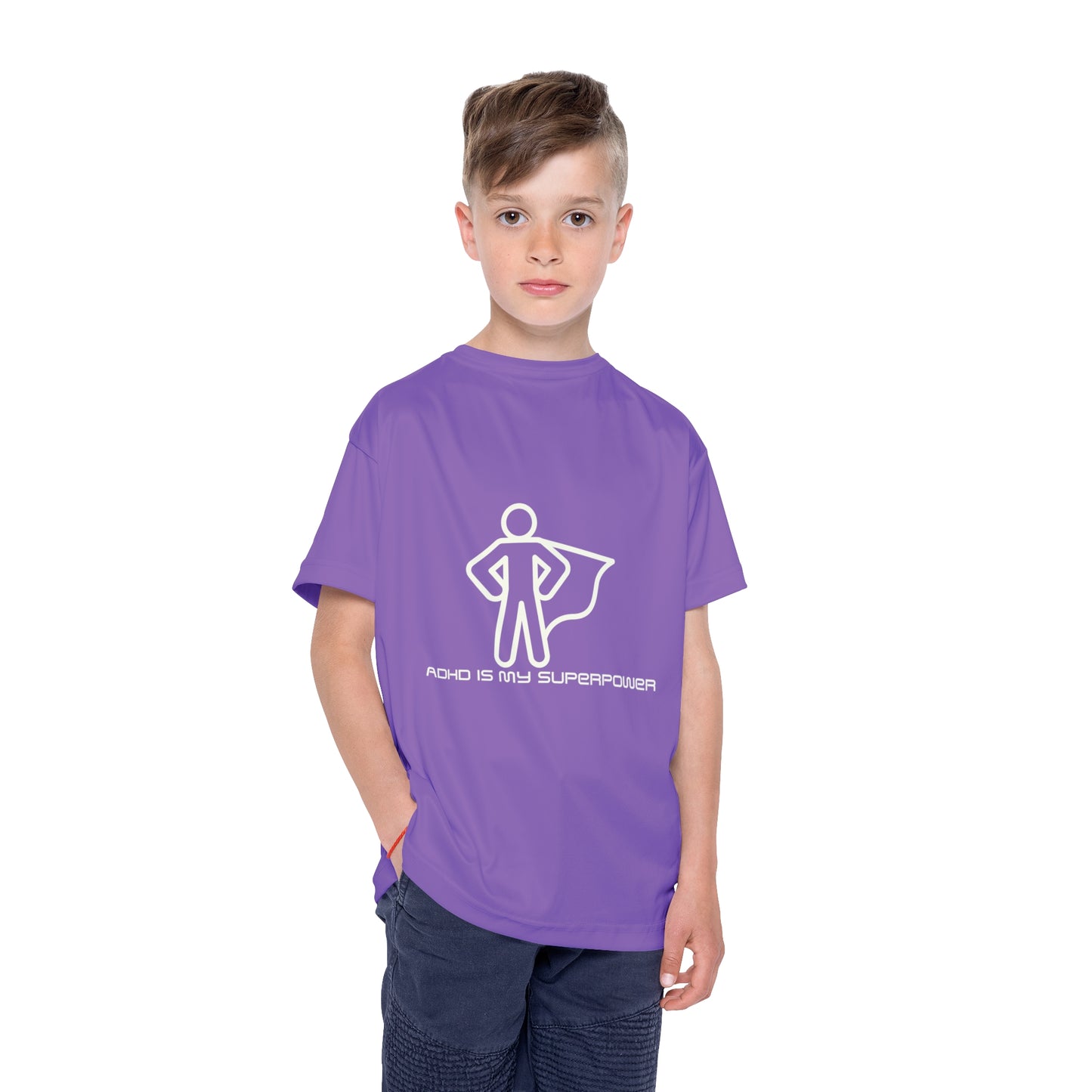 ADHD Is My Superpower Screaming Person Kids Sports Shirt (AOP)