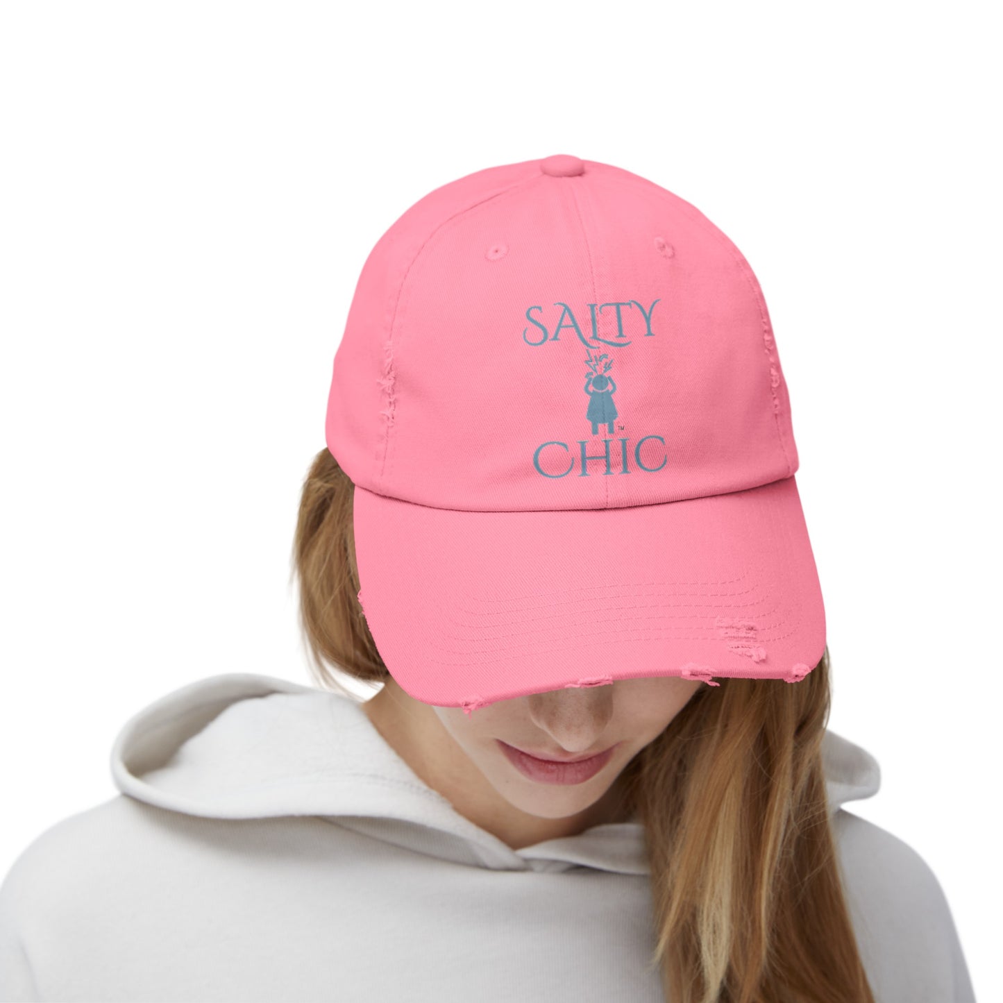 Salty Chic Screaming Woman Life Is Ok-ish Distressed Cap