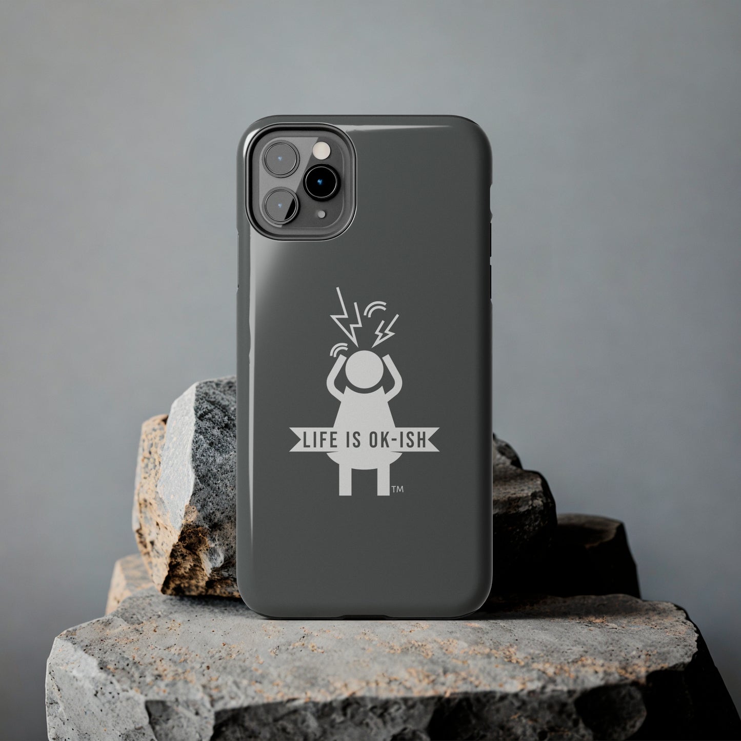 Screaming Woman Tough iPhone Case in Slate