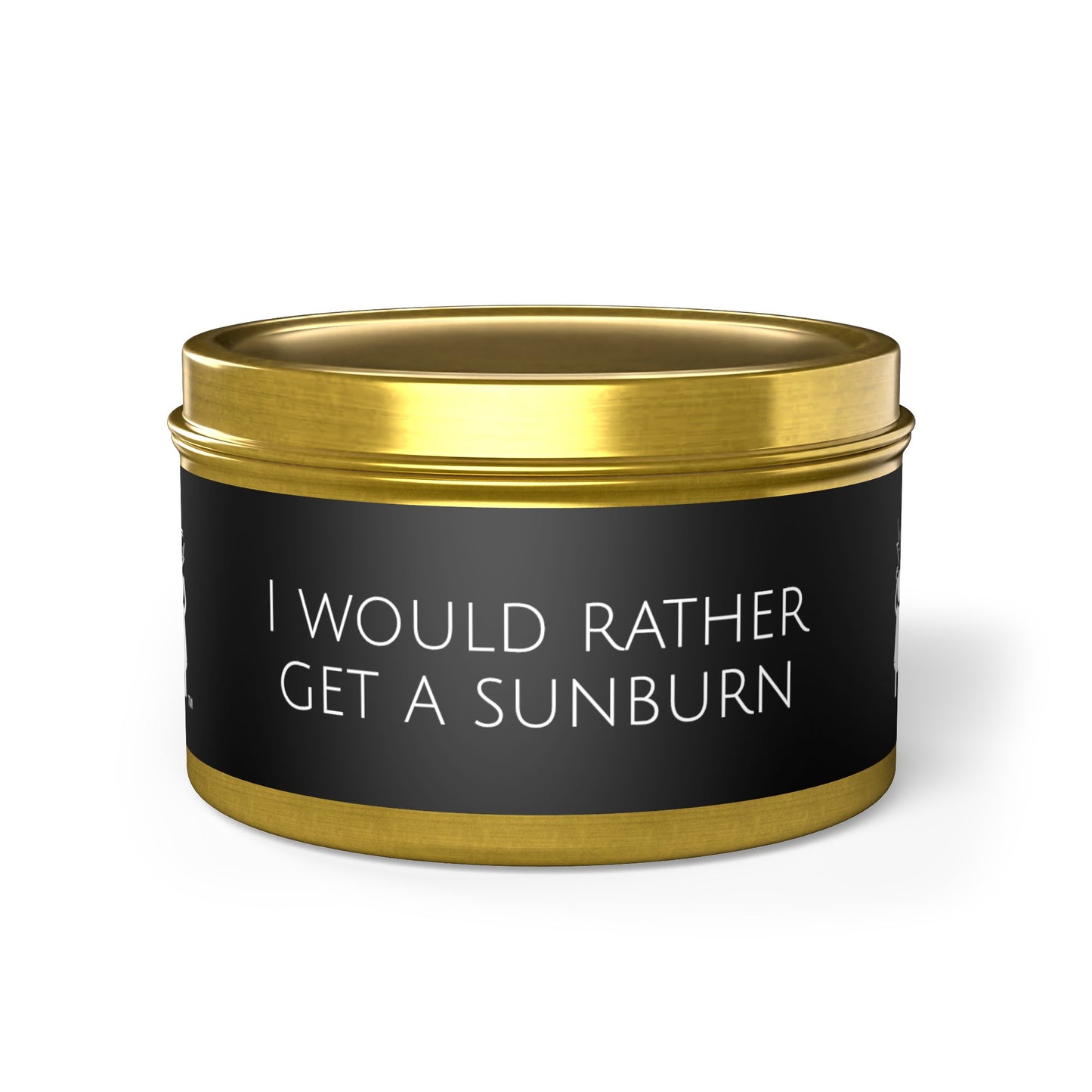 I Would Rather Get a Sunburn Screaming Woman Tin Candles