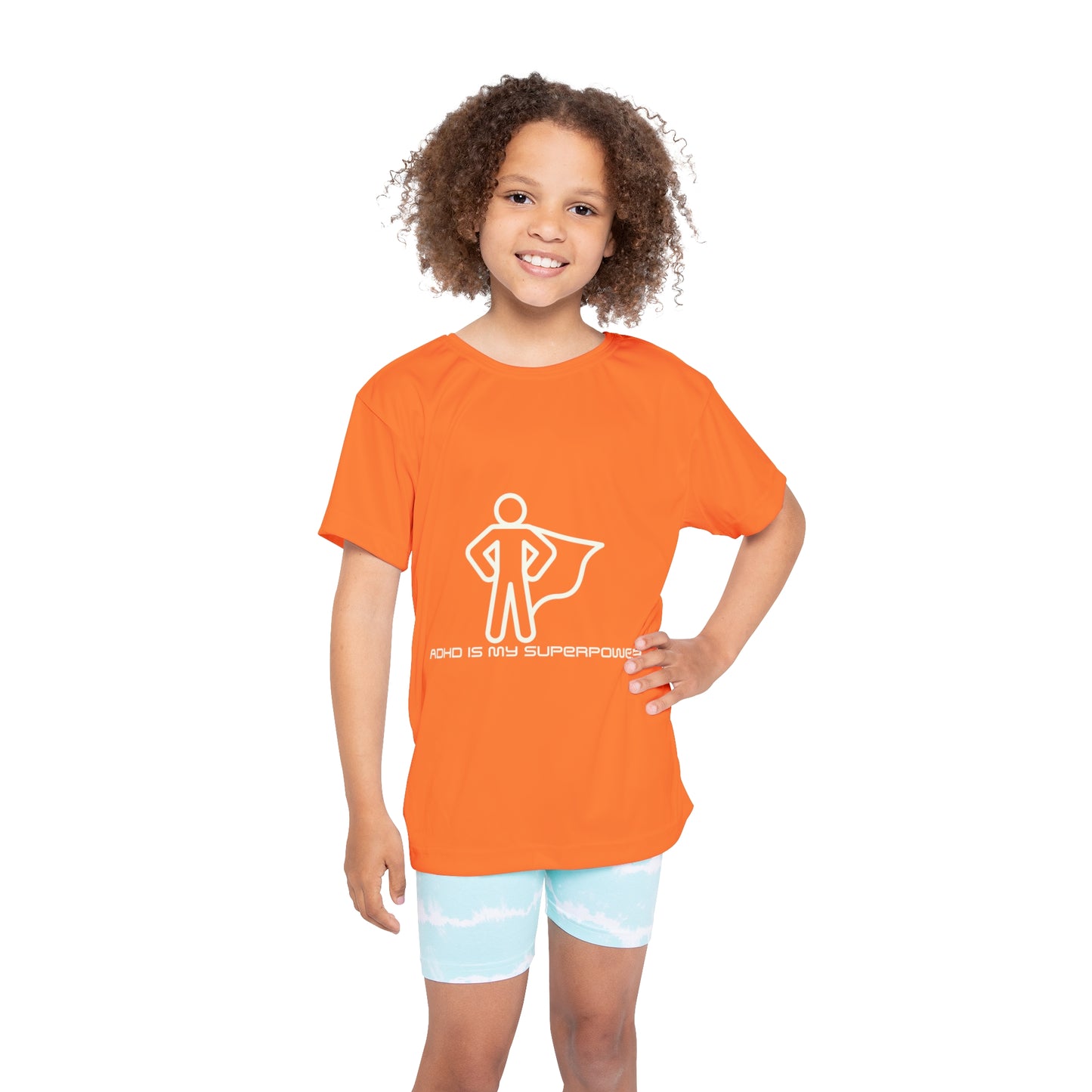 ADHD Is My Superpower Screaming Person Kids Sports Shirt (AOP)