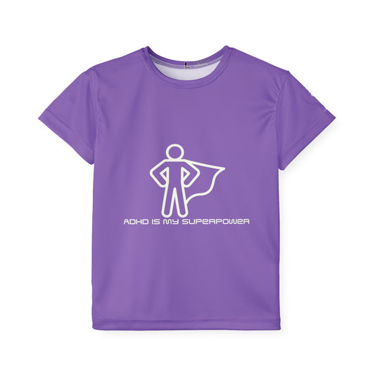 ADHD Is My Superpower Screaming Person Kids Sports Shirt (AOP)