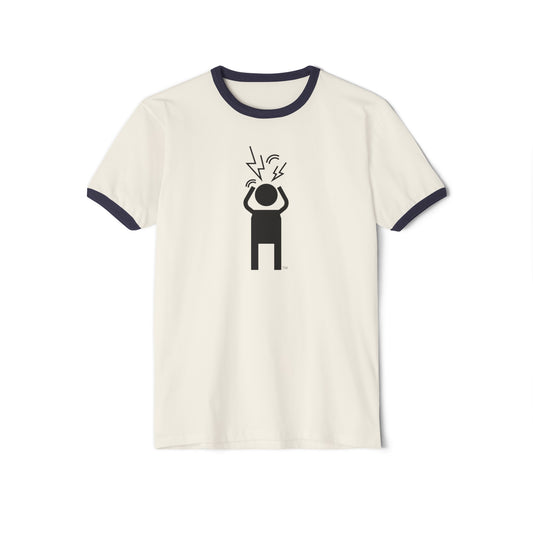 Screaming Person Unisex Cotton Ringer T-Shirt