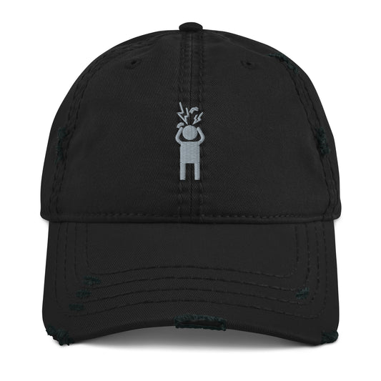 Screaming Person Embroidered Distressed Hat