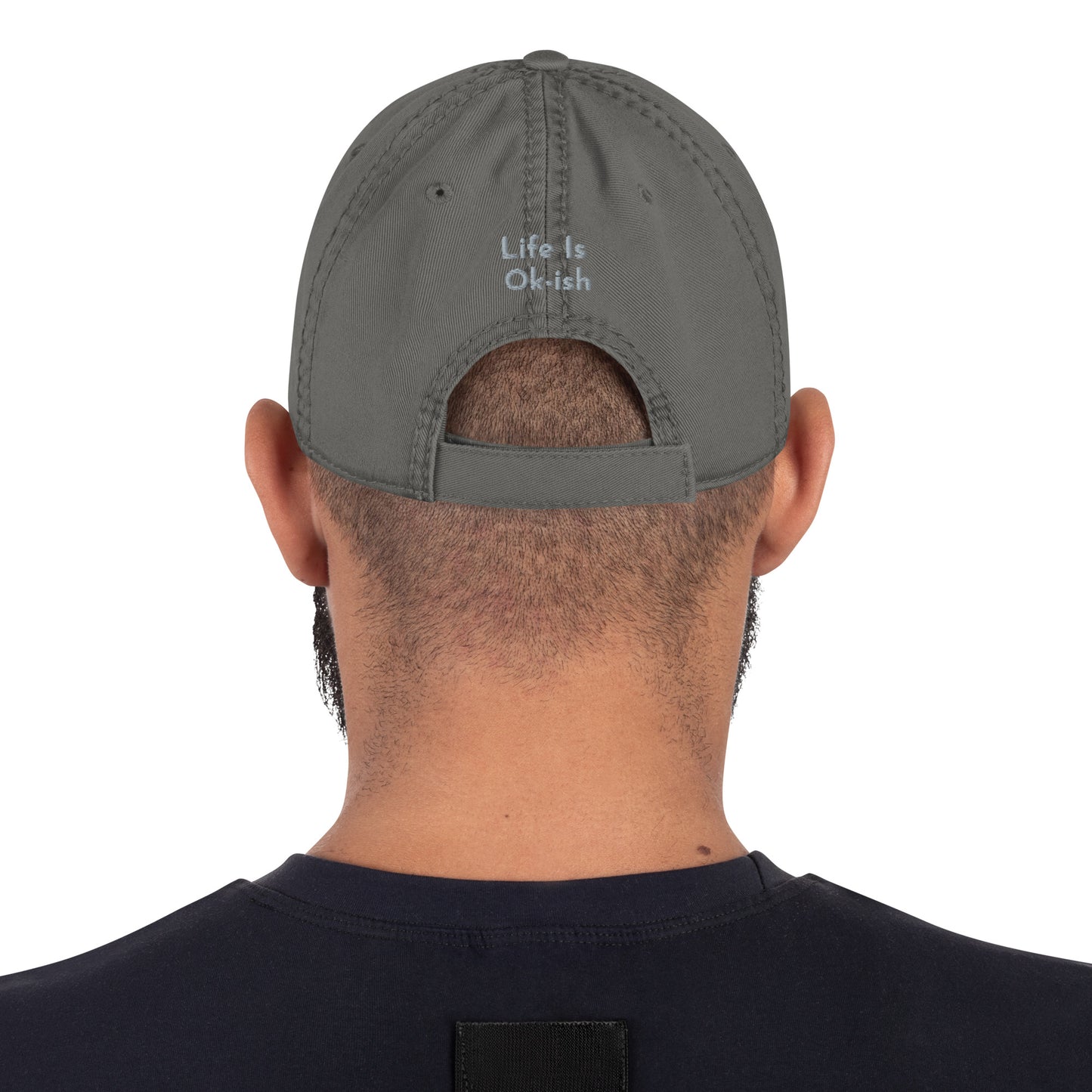 Screaming Person Embroidered Distressed Hat