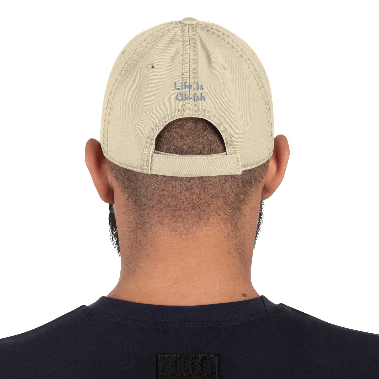 Screaming Person Embroidered Distressed Hat