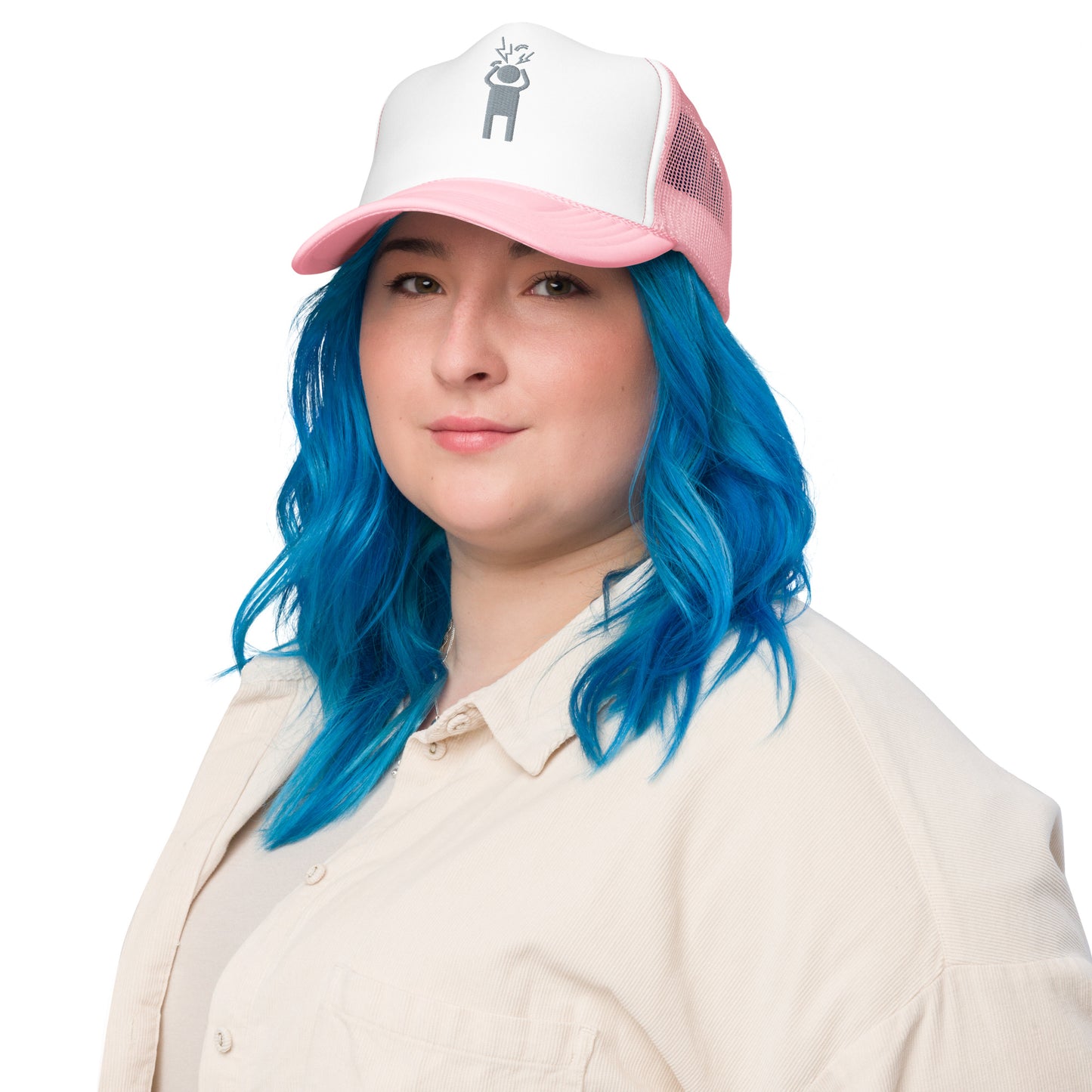 Screaming Person Embroidered Trucker Hat