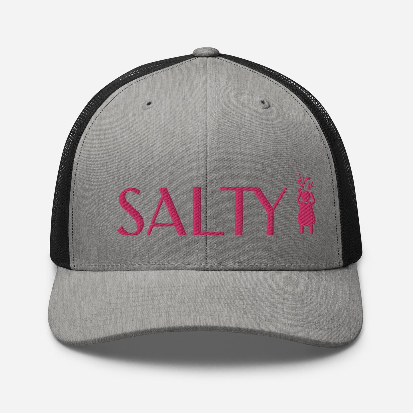 Salty Screaming Woman Embroidered Trucker Cap