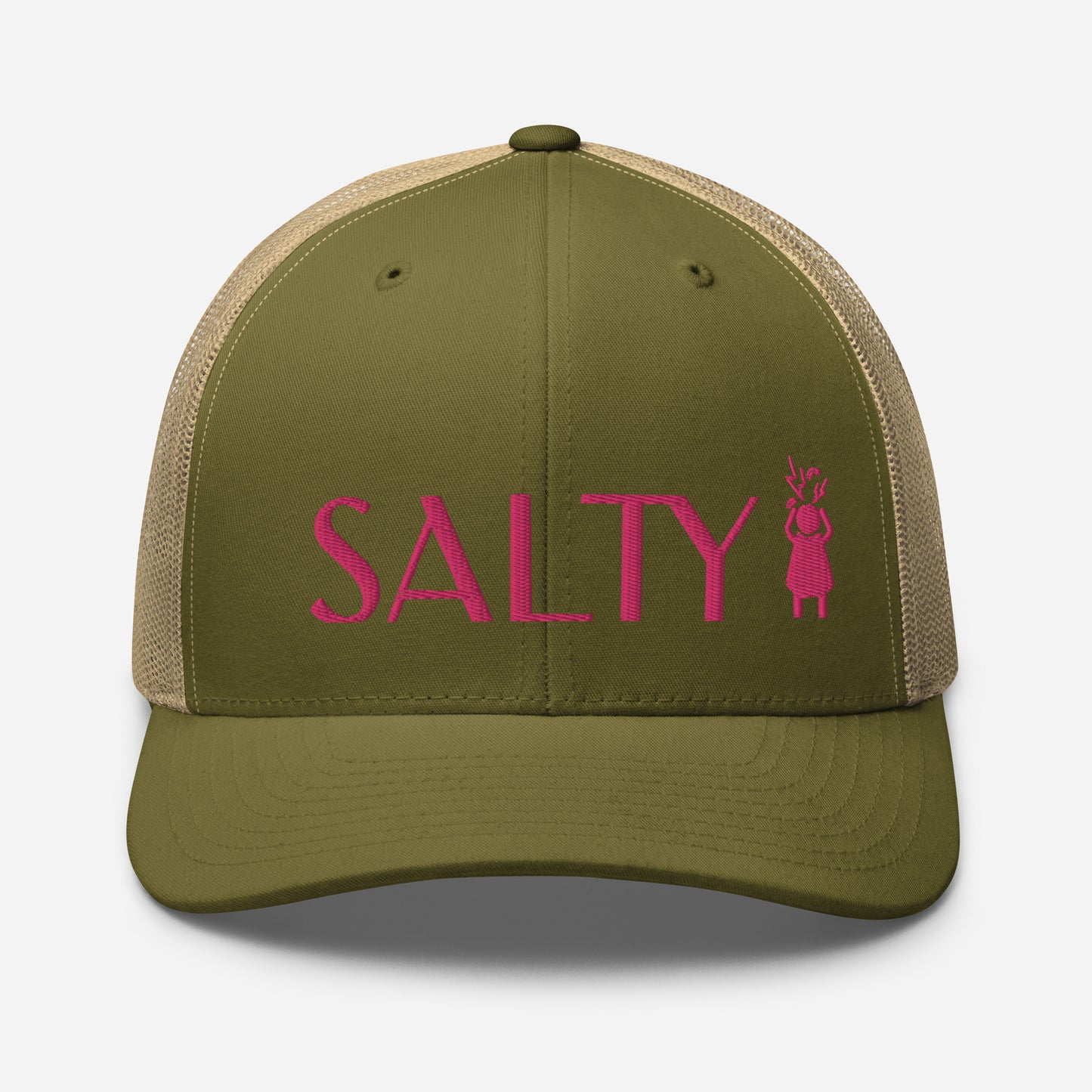 Salty Screaming Woman Embroidered Trucker Cap