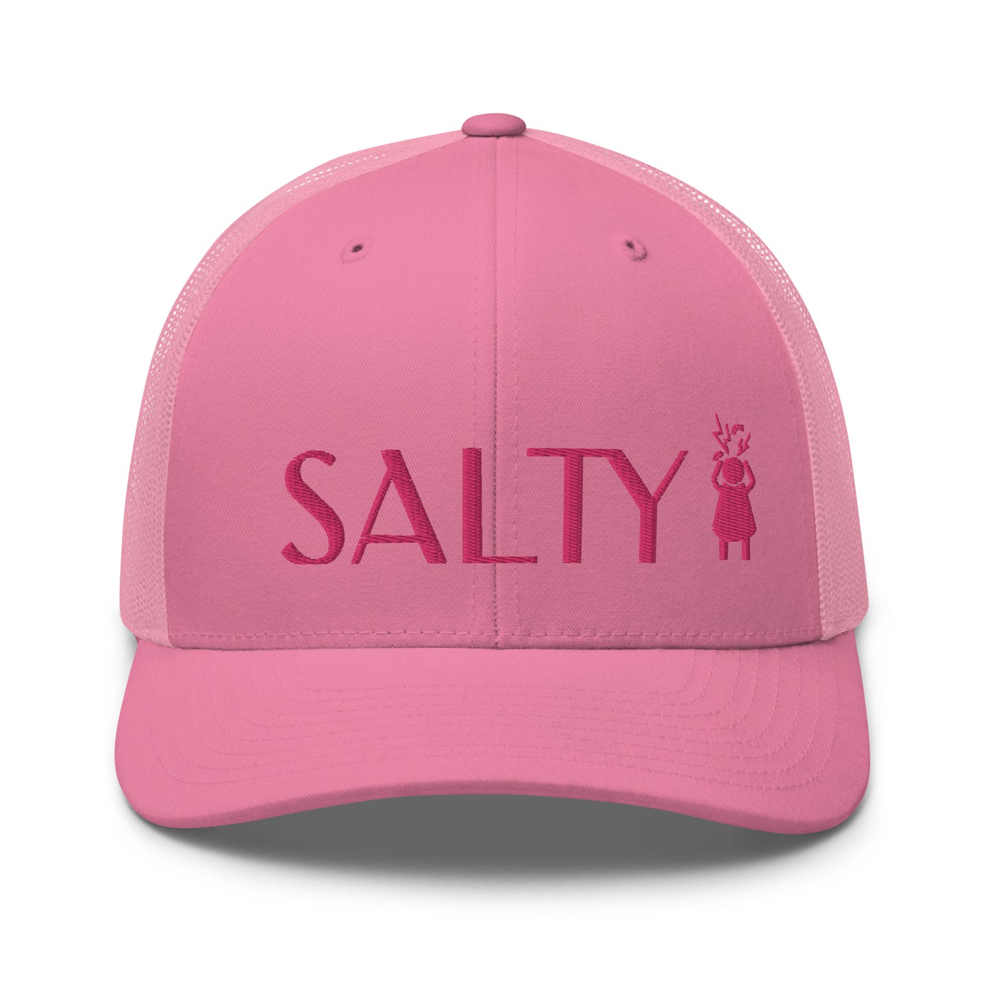 Salty Screaming Woman Embroidered Trucker Cap